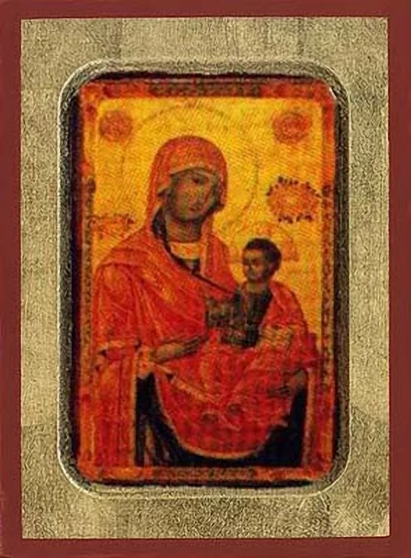 Virgin Eleousa - Aged Byzantine Icon