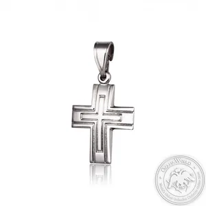 Christening Cross for Boys made of 14K White Gold