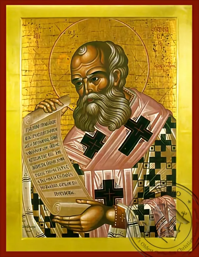 Saint Athanasius the Great, Patriarch of Alexandria - Byzantine Icon