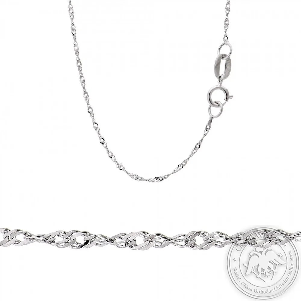 ძეწკვი 14 K თეთრი ოქროს