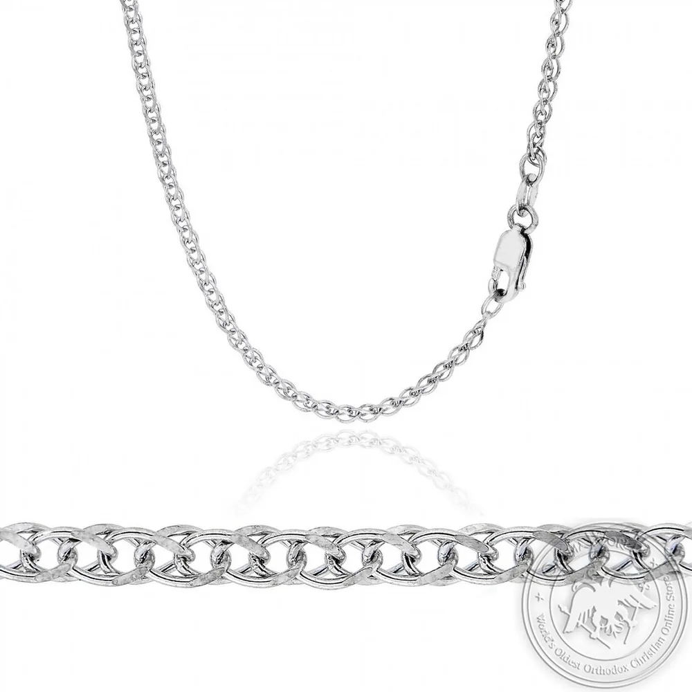 სპიგა ძეწკვი 14 K თეთრი ოქროს