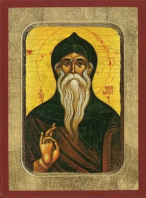 Святой Феодосий общежитий начальник, рукописная икона