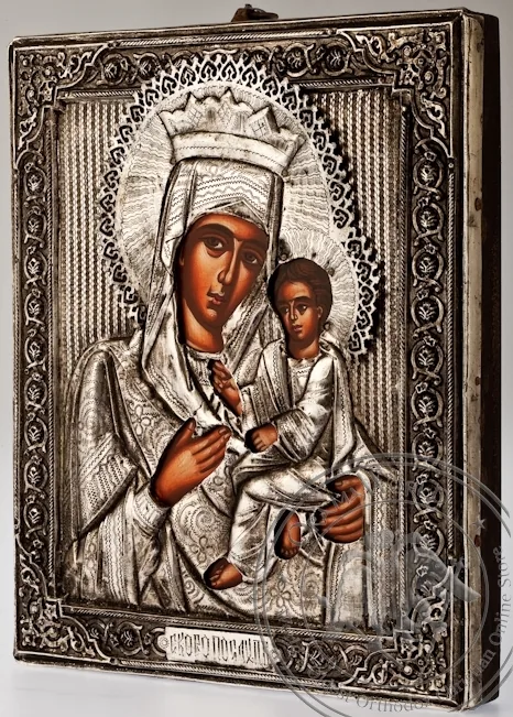 The Holy Virgin Hodegetria - Handmade Metal Icon