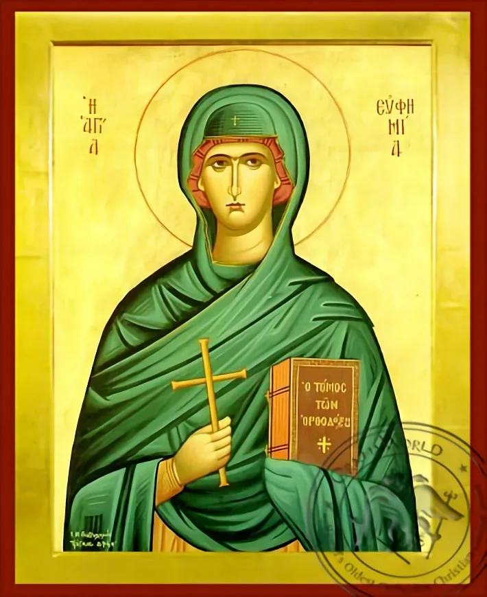 Святая великомученица Евфимия, византийская икона