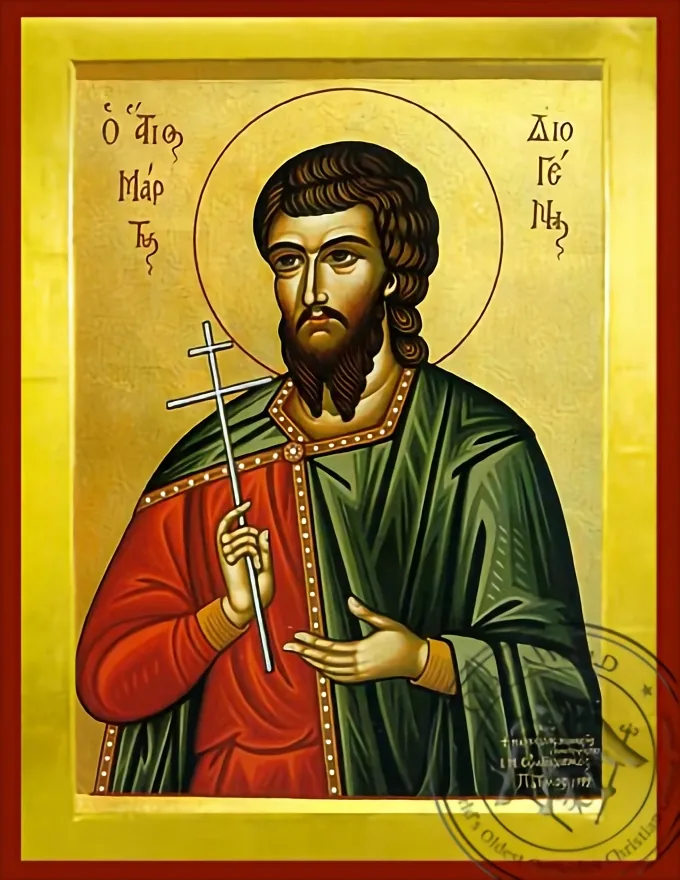 Святой Диоген, византийская икона