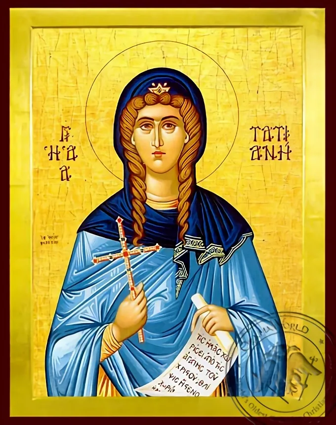 წმინდა ტატიანა, მოწამე, რომაელი, ბიზანტიური ხატი