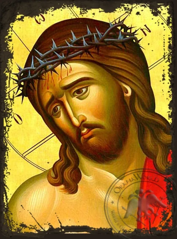 სიძე, ფრაგმენტი, ძველებურად გაფორმებული ბიზანტიური ხატი