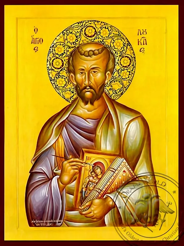 მოციქული და მახარებელი წმინდა ლუკა ხატწერით, ბიზანტიური ხატი