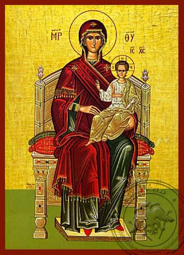 Enthroned - Hand-Painted Icon