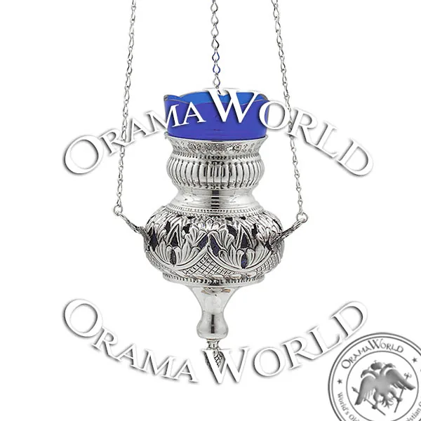 Silver Engraved Hanging Vigil Candle Bubble