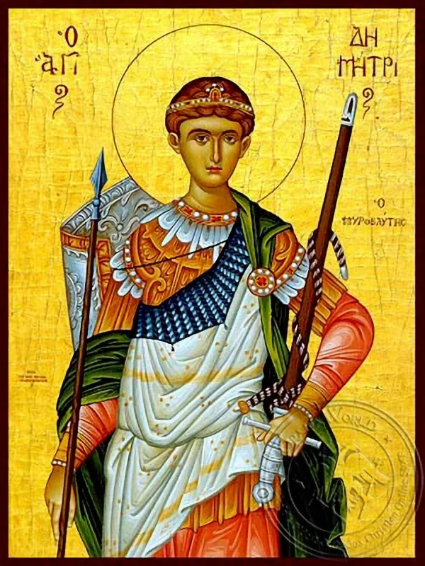 Saint Demetrius the Myrrh-Gusher, Half - Hand Painted Icon