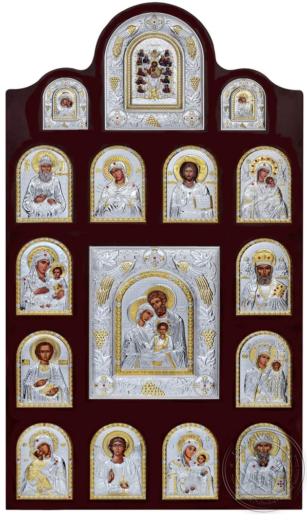 Иконостас с серебряными иконами