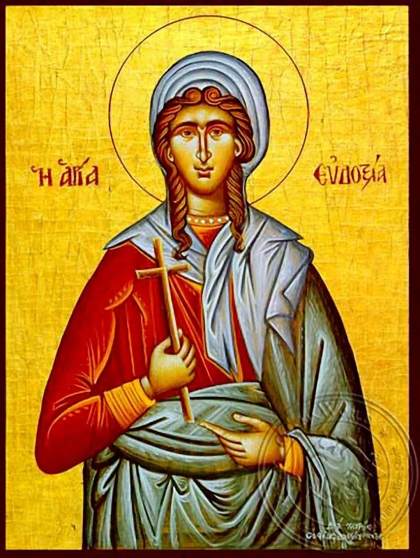 Saint Eudoxia, Martyr, at Canopus in Egypt - Hand Painted Icon
