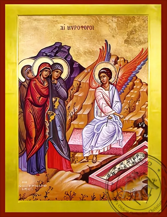 Myrrh Bearers at the Tomb - Byzantine Icon