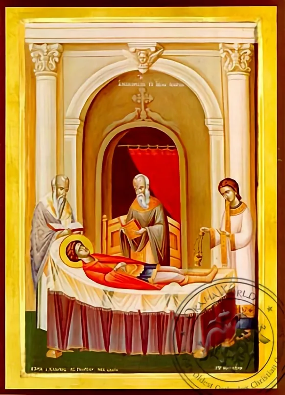 წმინდა დიდმოწამე გიორგი, გადმოსვენება წმინდა ნაწილები, ბიზანტიური ხატი