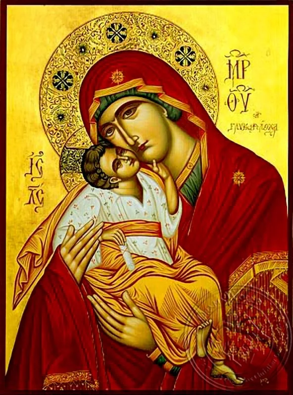 ღვთისმშობელი ყრმით, ტკბილად ამბორისმყოფელი, ხელნაწერი ხატი