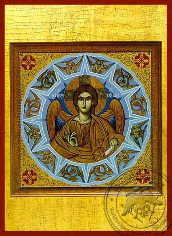 Спаситель благословляющий, Ангел Великого Совета, рукописная икона