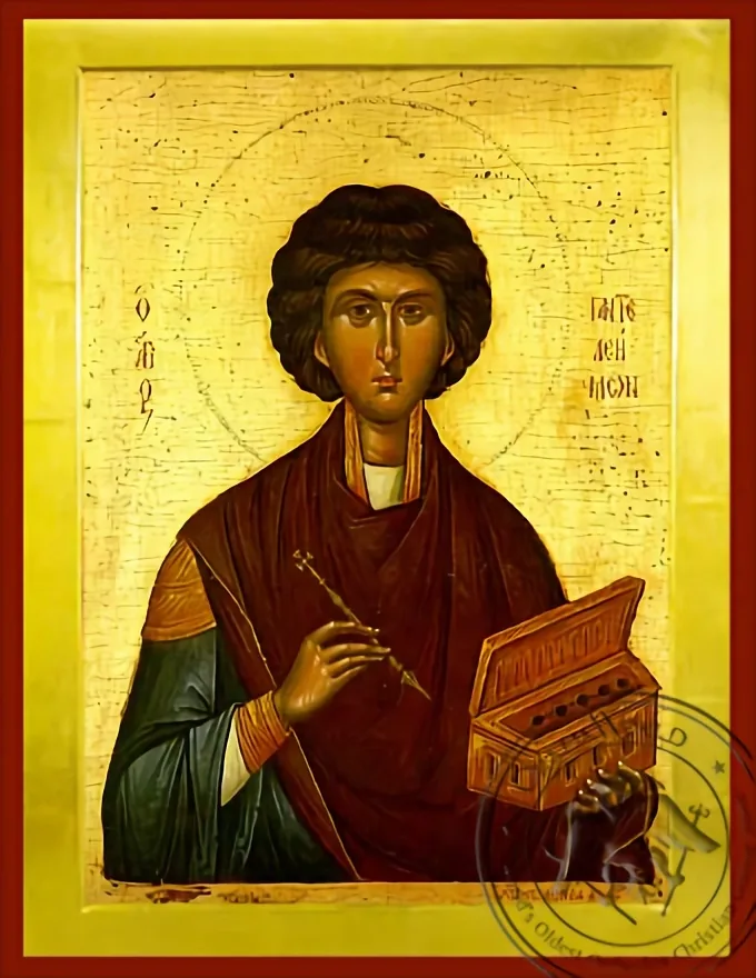 Святой великомученик Пантелеимон, византийская икона