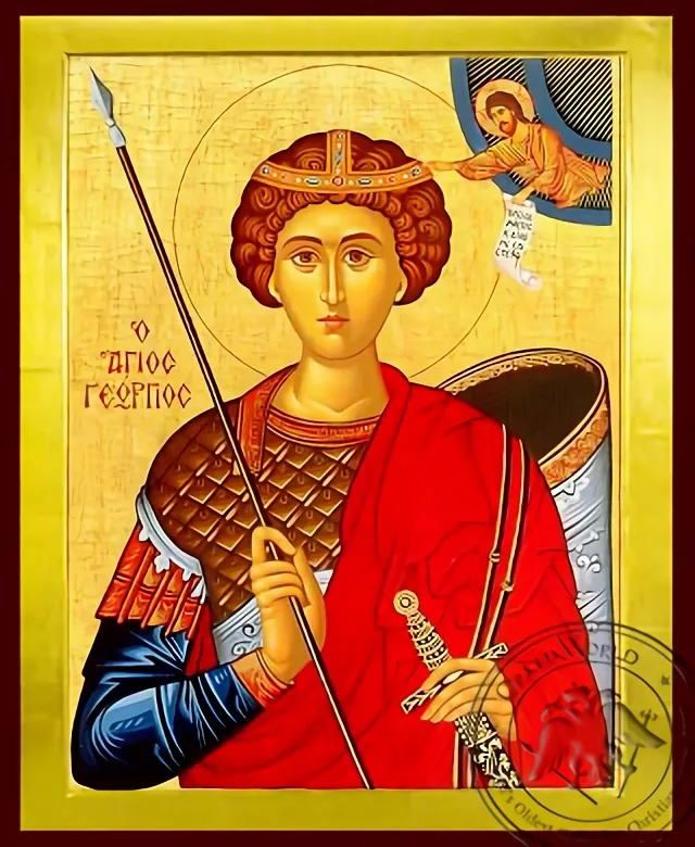 Saint George the Great Martyr, Half - Byzantine Icon