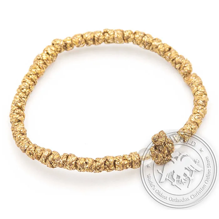Prayer Rope with Waxed Yellow Thread