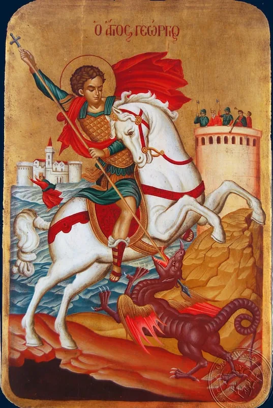 წმინდა გიორგი, ორიგინალური ხელნაწერი თანამედროვე ხატი