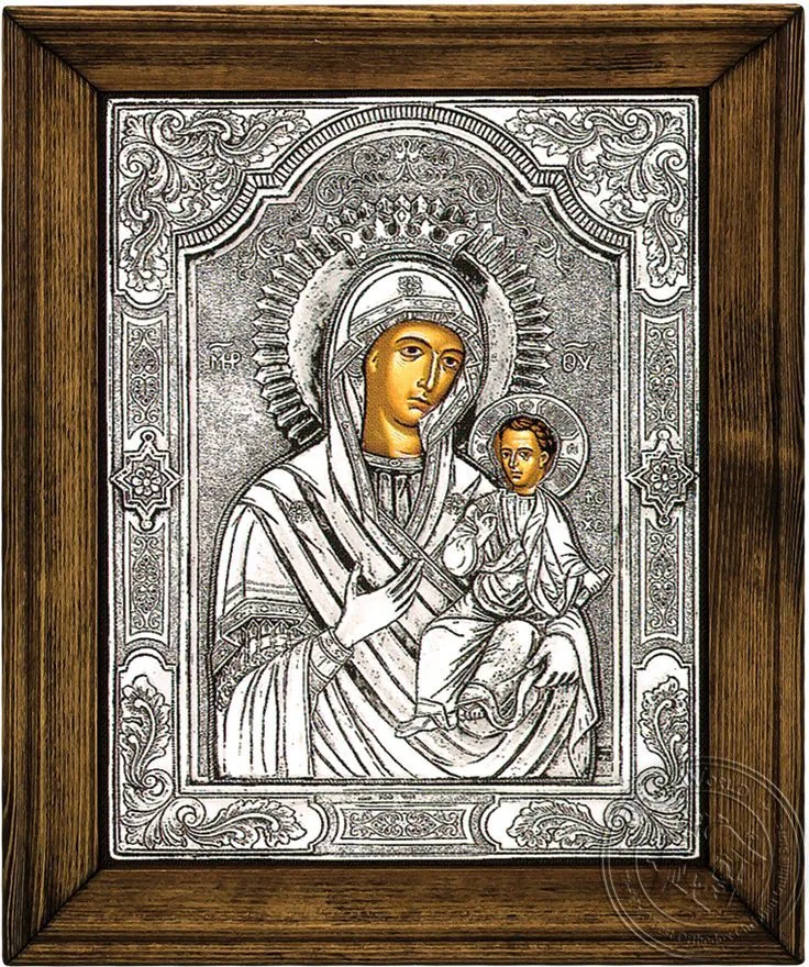 Panagia Amolyntos (Russian) - Silver Icon