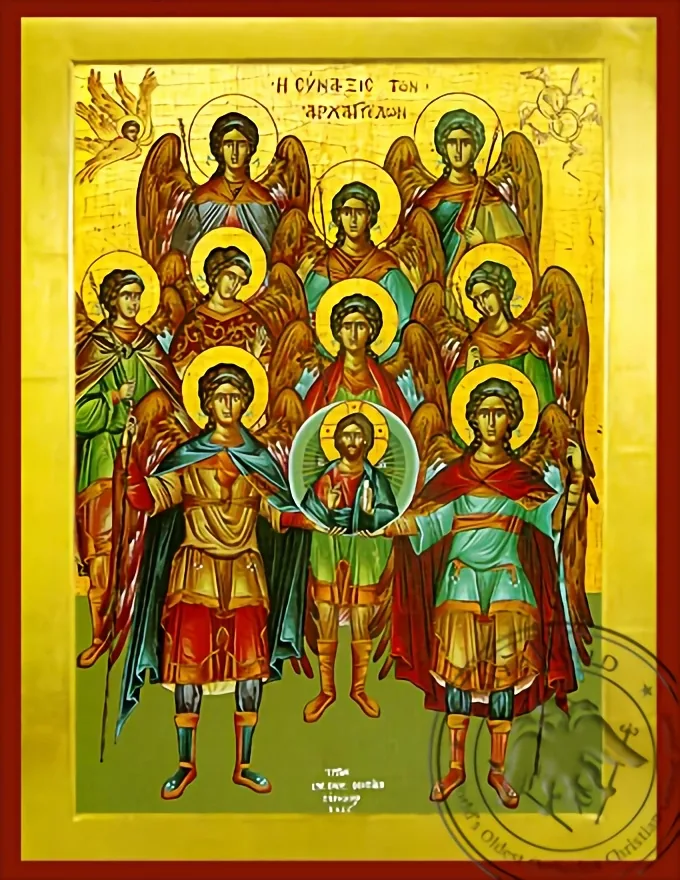 წმინდა მთავარანგელოზთა კრება, ბიზანტიური ხატი