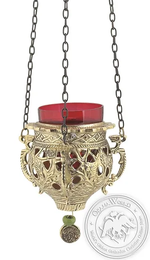 Byzantine Brass Hanging Oil Candle