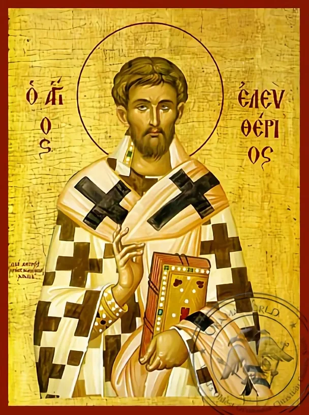 Святой Елевферий, рукописная икона