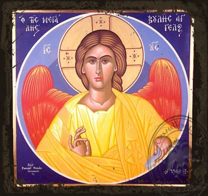 Angel of Great Counsel - Aged Byzantine Icon