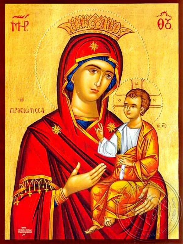 Богородица с Младенцем, Одигитрия, Прусский, Греция, рукописная икона