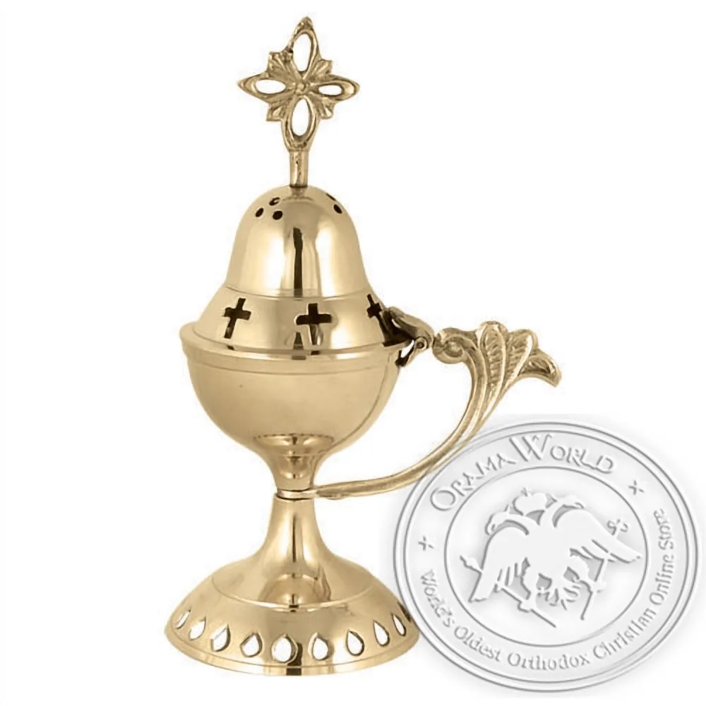 Byzantine Brass Home Censer - H32