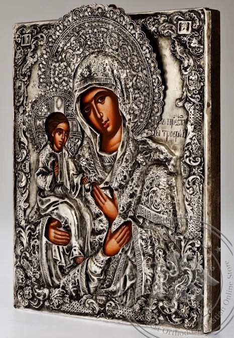 ყოვლადწმინდა ღვთისმშობელი სამხელა, ხელნაკეთი ვერცხლის ხატი