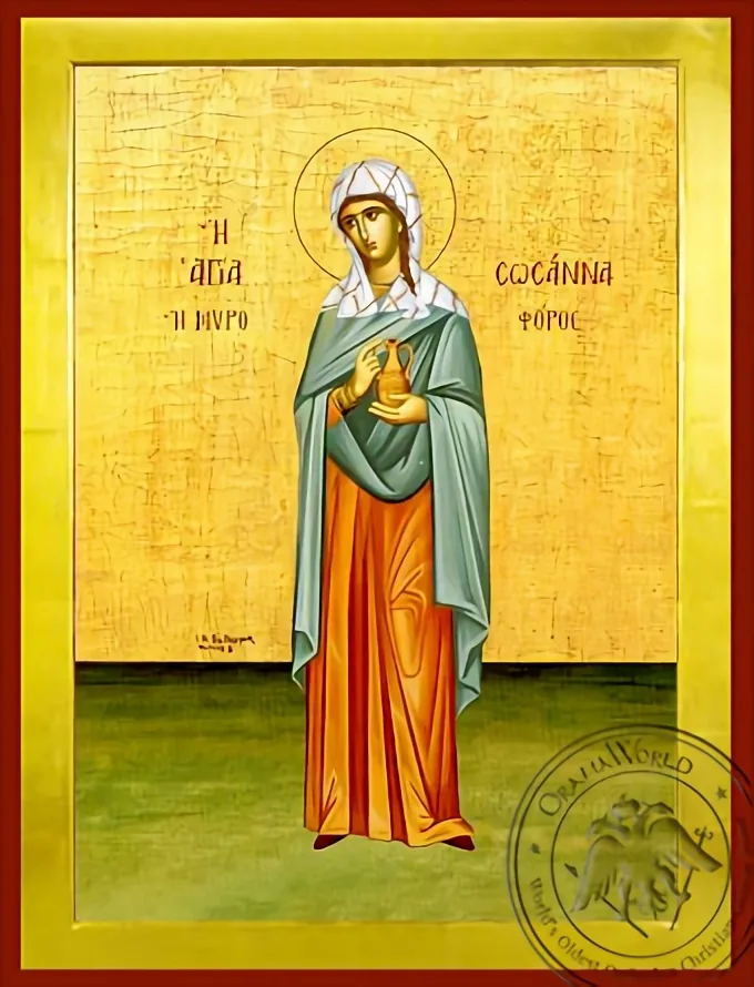 Святая Сусанна, мироносица, в полный рост, византийская икона
