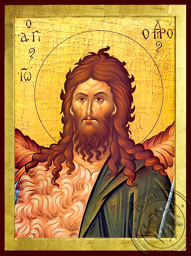 Святой Иоанн Предтеча, оплечная, византийская икона
