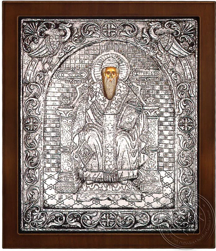 Saint Spyridon - Silver Icon