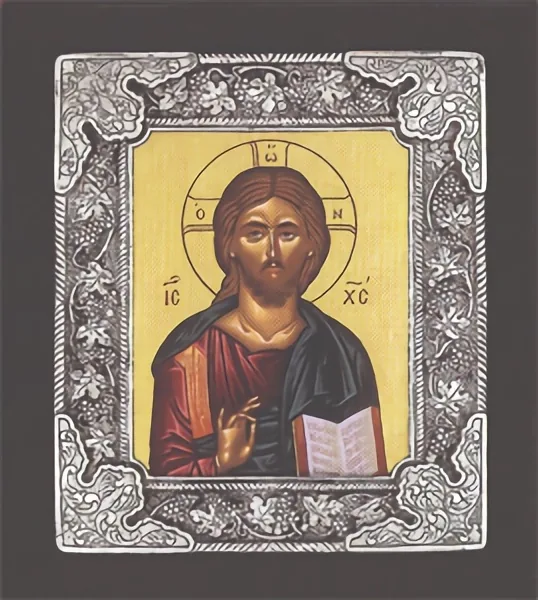 Христос (русская), серебряная икона