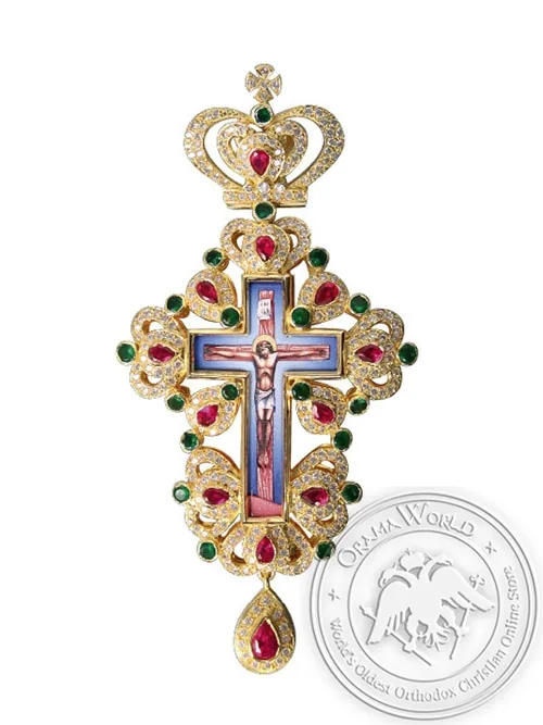 Pectoral Cross Silver (Brass Chain)