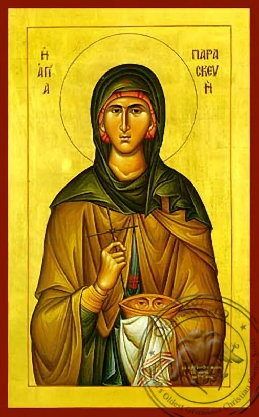 Святая великомученица Параскева, Римская, рукописная икона