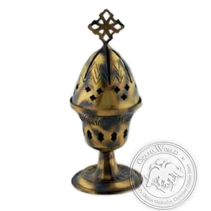 Byzantine Brass Cemetery Oil Lamp - H131