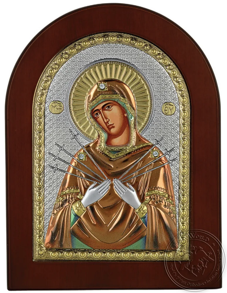 ღვთისმშობელი შვიდისრიანი, ვერცხლისფერი ხატი