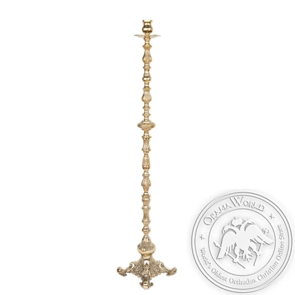 Byzantine Brass Holy Table Candlestick