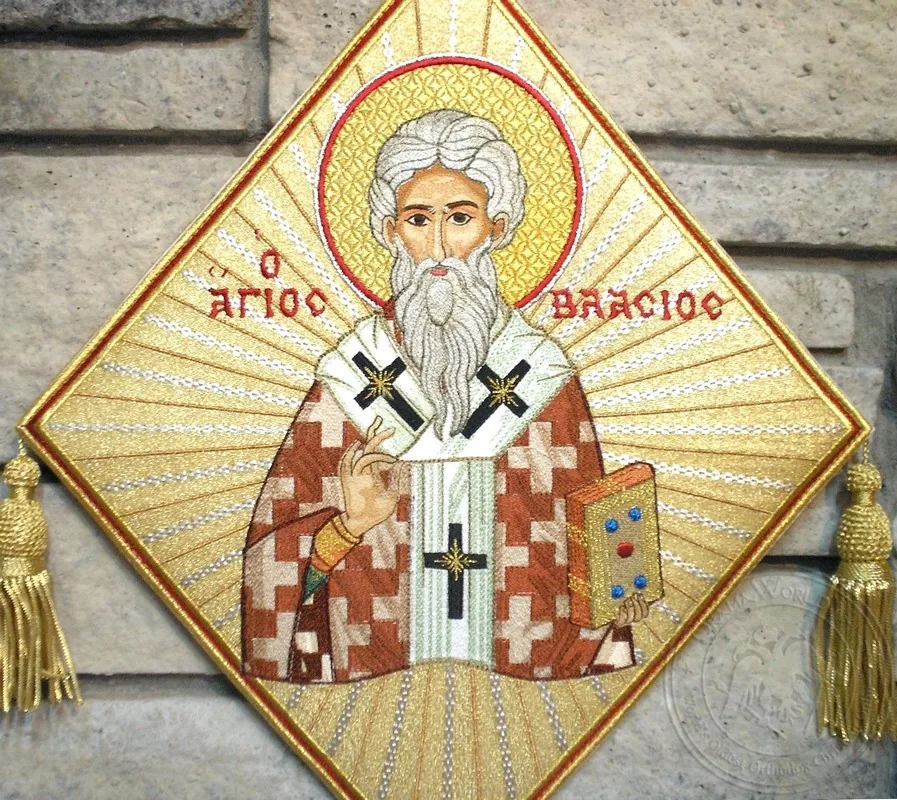 წმინდა ვლასი რადიალური ფონით, სამღვდელო ენქერი