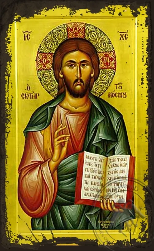 Спаситель, византийская икона под старину