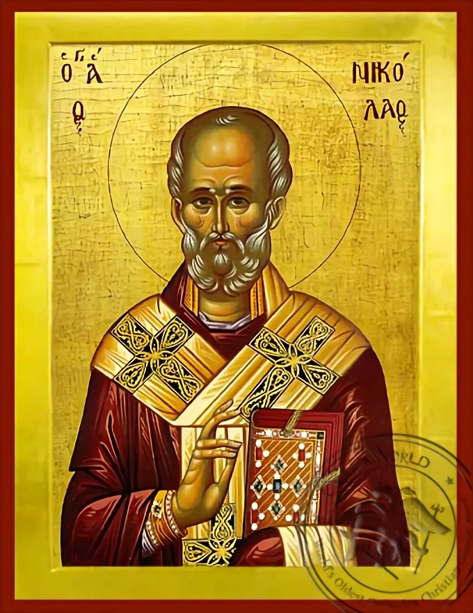 Saint Nicholas, Archbishop of Myra in Lycia - Byzantine Icon
