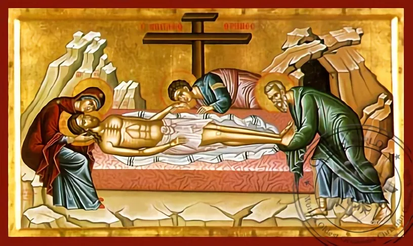 The Lamentation - Hand-Painted Icon
