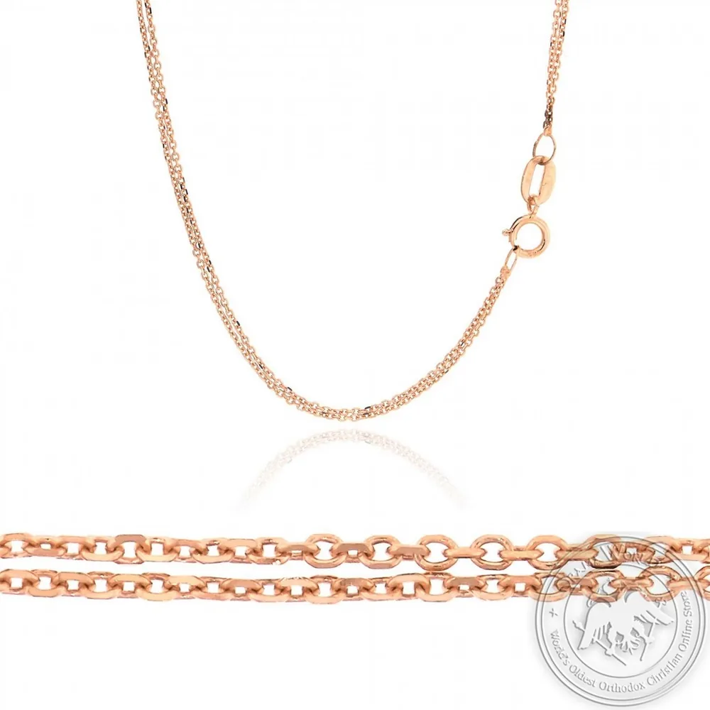 Двойная цепочка из 14 K золотой