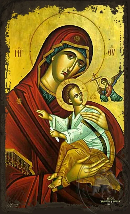 Panagia of Passion - Aged Byzantine Icon
