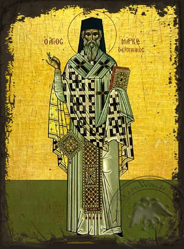 Святой Марк Эфесский, византийская икона под старину