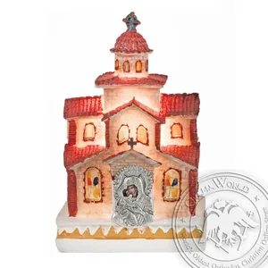 Decorative Chapel - with Silver Plated Icon and Electric Light